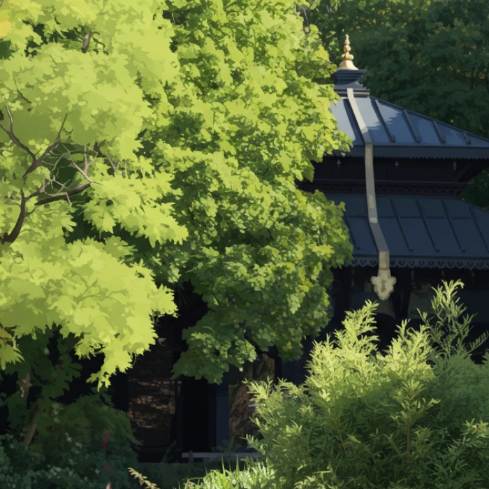 Nepal Pagode - Westpark München © Hermann Wittekopf, AI Gemini
